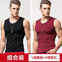 V-образный вырез Black + V-образный выстрел Maroon (T102)