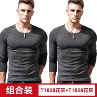 T1828 цветочный серый + T1828 цветочный серый [плюс бархат]