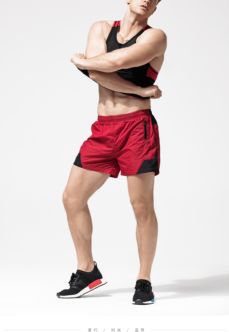Quần short thể thao nam Tập thể dục nam Chạy bộ thường xuyên Làm khô nhanh Quần ba điểm quần sooc