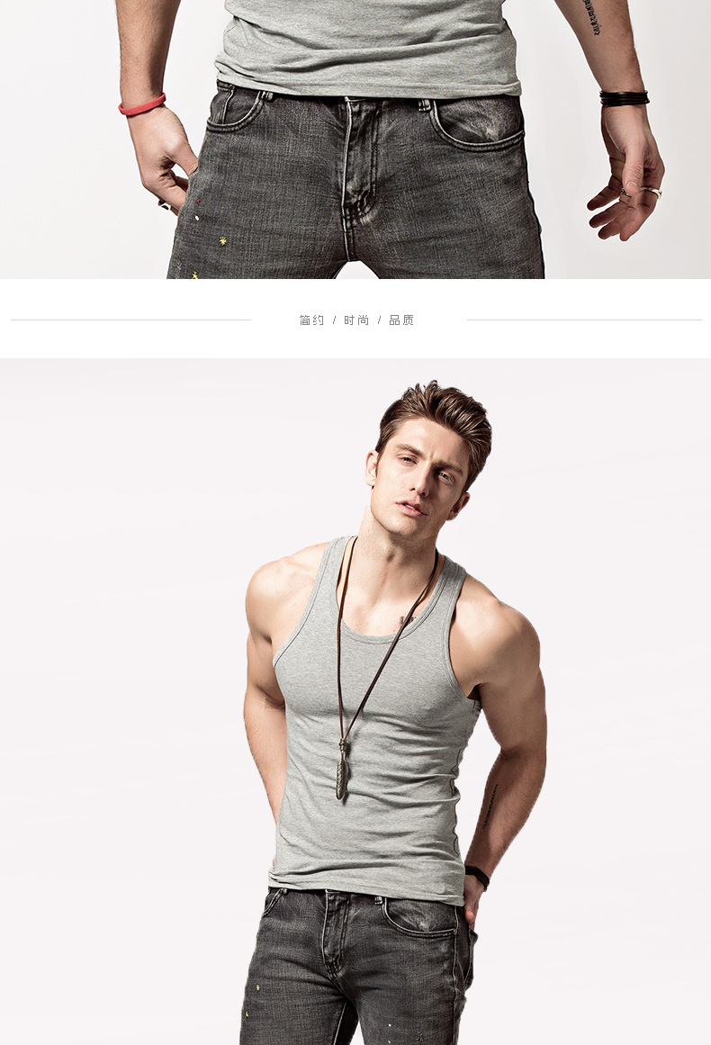Tiếp tục của nam giới áo ghi lê cotton thanh niên thể thao thoáng khí tập thể dục tight-fitting tự trồng dưới mồ hôi mùa hè thể hình áo lót nam sát nách
