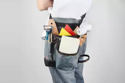 Sticker wallpaper construction tools small mini wallpaper kit running bag canvas Oxford cloth hanging bag tool bag