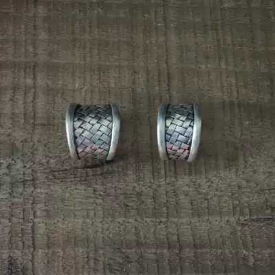 Guizhou Miao silver jewelry woven ring Miao silver ring hand woven minority craft gift decoration