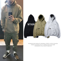 Japanese Tide brand coat Yu Wenle same ins Super fire clothes men tide hat plus velvet hoodie loose spring and autumn