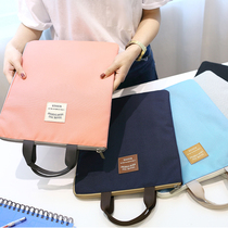 Simple solid color portable aA4 file bag storage bag Office folder storage bag IPAD portable information bag