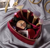 Korean Over Ins Wind Velvet Makeup Bag Large Capacity Travel Cosmetics Containing Bag Carry-on Bag