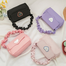 Teenage Girl Hearts Axillary Bags Nylon Single Shoulder Satchel Wood Ear Side Folds Cute Lace Fashion 100 Hitch Handbag Bag