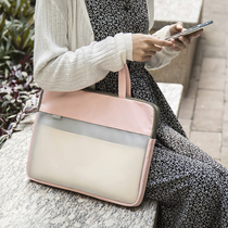 Small fresher 14-inch laptop bag minimalist anti-shock 13-inch Apple waterproof double zipper computer information