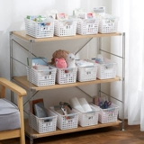 Пластиковая корзина для хранения, настольная система хранения, квадратное маленькое мусорное ведро