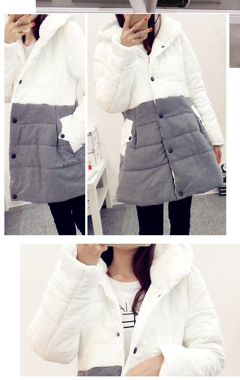 Ưu đãi đặc biệt quần áo bà bầu cotton mùa đông nữ phiên bản Hàn Quốc của phần dài áo cotton rộng kích cỡ rộng áo khoác cotton dày áo khoác thai váy bầu mùa hè