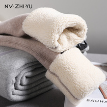 Womens Royal pregnant womens pants Spring and Autumn wear lambashmere bottoming trousers fashion autumn and winter models plus velvet cotton pants winter clothes