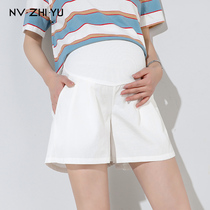 Pregnant women pants summer thin pregnant women shorts Women summer 2021 New wear five wide leg pants maternity summer