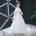 Váy trẻ em mới công chúa đầm dài tay hoa cô gái dạ hội váy sinh nhật pettiskirt piano trình diễn trang phục biểu diễn mùa thu đông quần áo trẻ em 10 tuổi Váy trẻ em