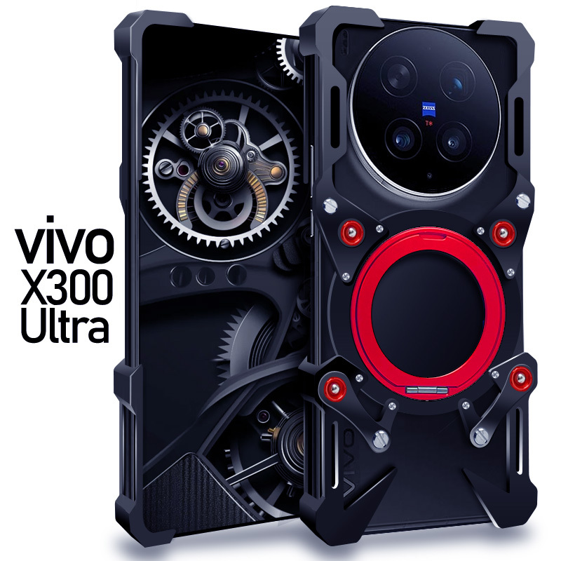 Suitable for Vivox300Ultra X90Pro+ Mobile Phone Case Original Protective Cover X200Spromini Aluminum Alloy Metal Frame X100Spro Domineering Men's Style Transformers Mecha Fex80 Suitable for Vivox300Ultra X90Pro+ Mobile Phone Case Original Protective Cover X200Spromini Aluminum Alloy Metal Frame X100Spro Domineering Men's Style Transformers Mecha Fex80