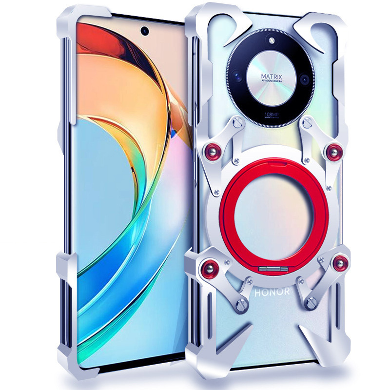 Suitable for Huawei Enjoy 70 Pro Phone Case Original Protective Cover Aluminum Alloy Metal Frame Tough Skeleton Men's Style Transformers Mecha Personalized Stand Wiko Hi Enjoy 70 Pro