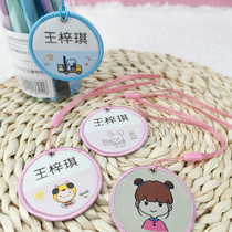 Schoolbag hanging ornaments waterproof name stickers embroidery kindergarten clothes label baby custom childrens name OEM