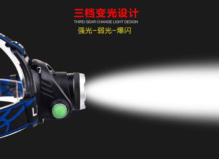 Đặc biệt cung cấp ngoài trời dẫn đèn pha đêm câu cá đi bộ tầm xa ánh sáng tập trung sạc mạnh đèn pha zoom đèn led cầm tay
