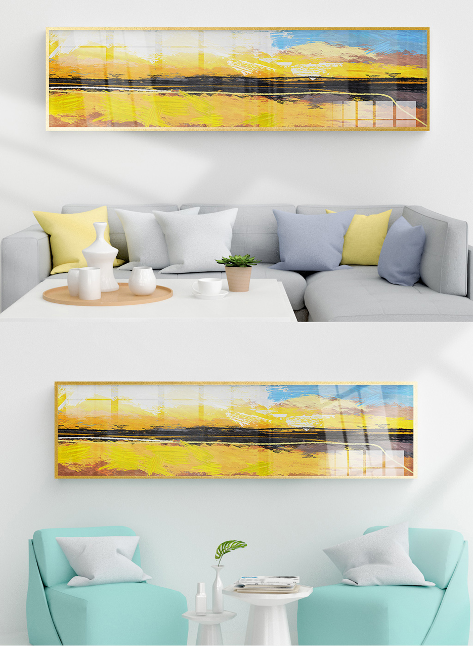 Living room sofa hanging painting decoration painting inlaid drill background Xuanguan headboard light extravagant modern custom atmosphere crystal porcelain painting material