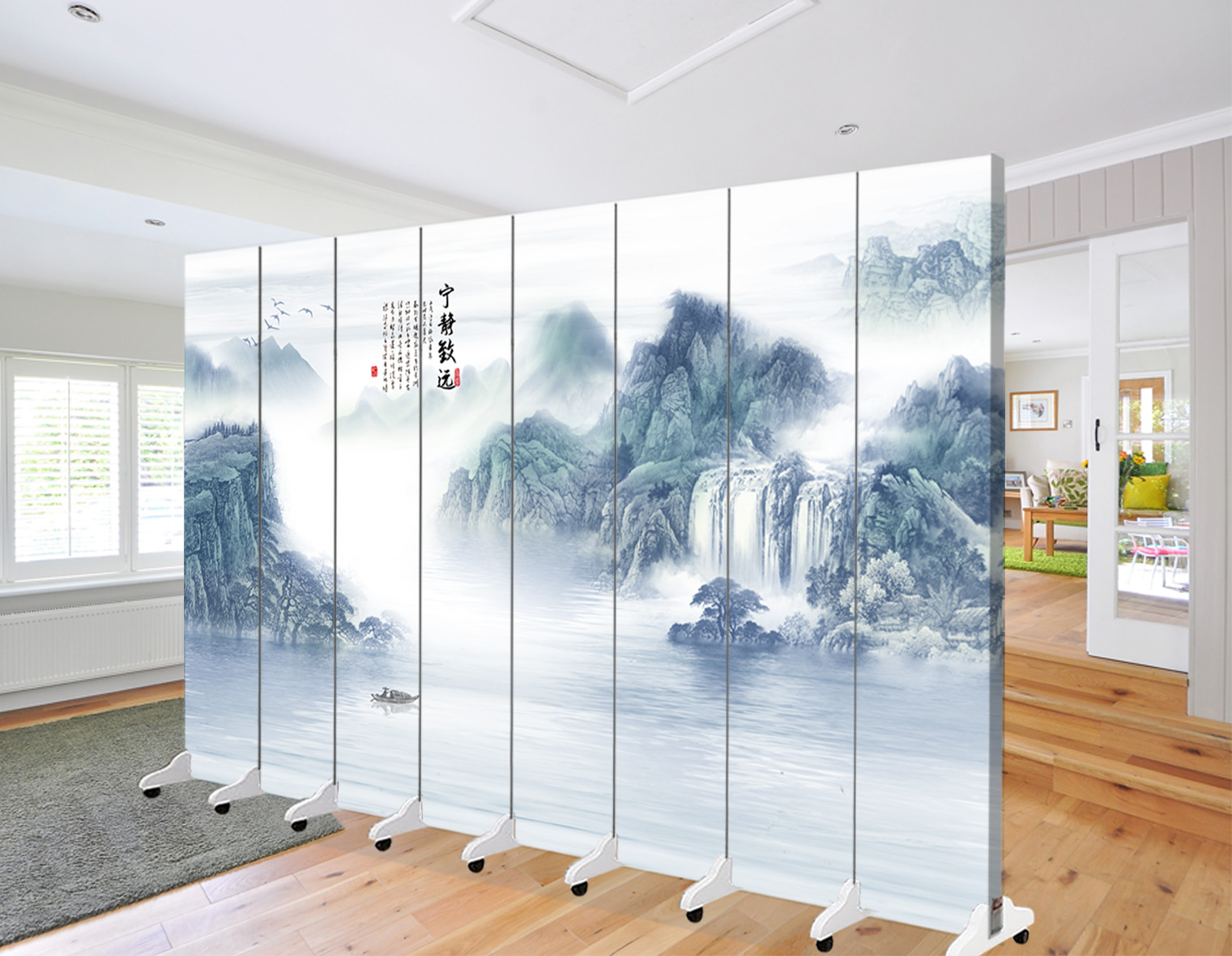 Chinese-style office living room door-to-door simple hotel home bedroom folding mobile medical partition movable screen