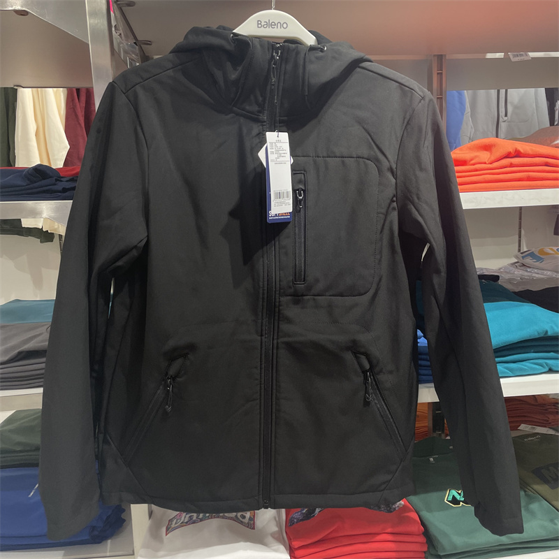 Baleno 2022 Autumn and Winter New Men's Simple Warm Fleece Soft Shell Jacket Hooded Jacket 8822307m006