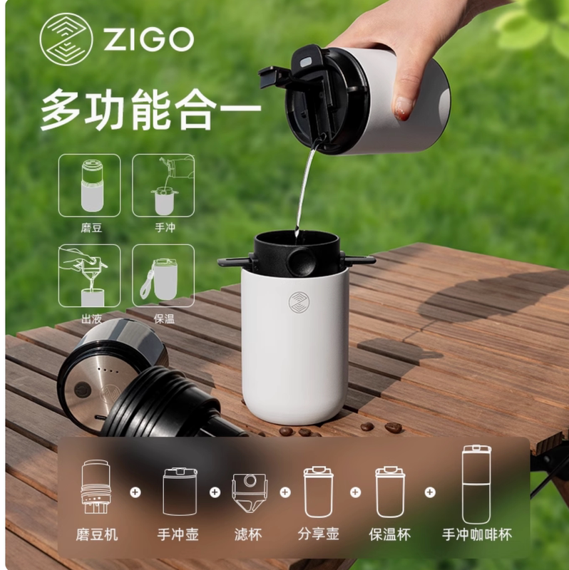 Portable Electric Grinder for Home Use, Small Mini Coffee Machine, Outdoor Car Camping Fresh Coffee Maker