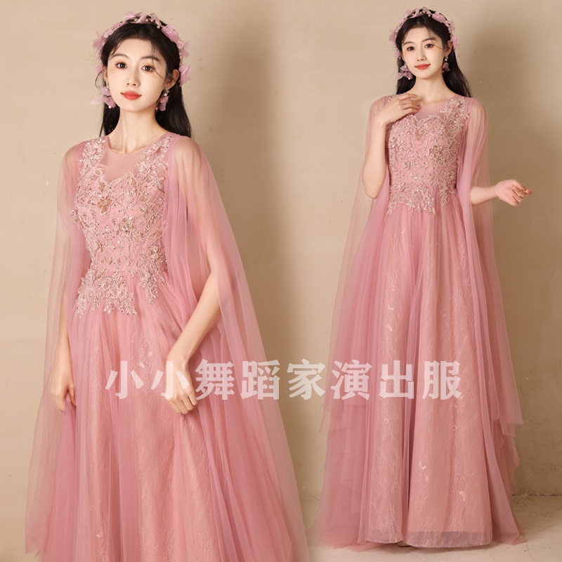 New Style Ethereal Guzheng Performance Dress for Solo Vocal Music, Adult Concert Stage, Art Exam, High-End Slimming Gown New Style Ethereal Guzheng Performance Dress for Solo Vocal Music, Adult Concert Stage, Art Exam, High-End Slimming Gown
