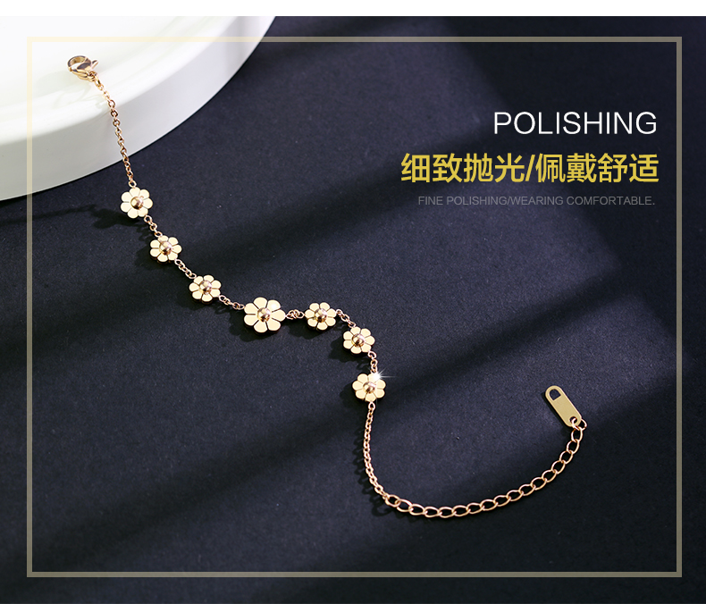 Sexy vòng chân nữ Sen đơn giản phiên bản Hàn Quốc của titan thép mắt cá chân chuỗi cá tính bạn gái chân chuỗi retro sinh viên đôi chân lắc chân