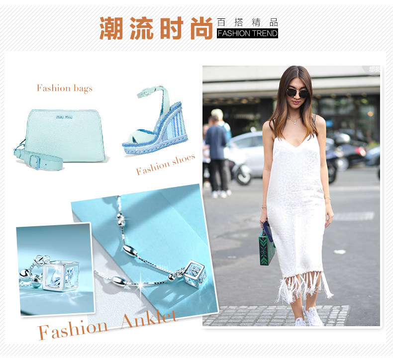 Bracelet de cheville Femme CAROMAY    en Argenterie - Ref 3104227 Image 12