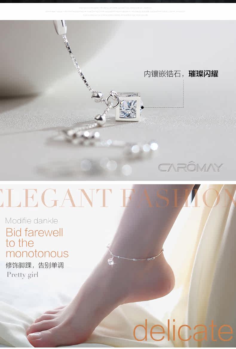 Bracelet de cheville Femme CAROMAY    en Argenterie - Ref 3104227 Image 11