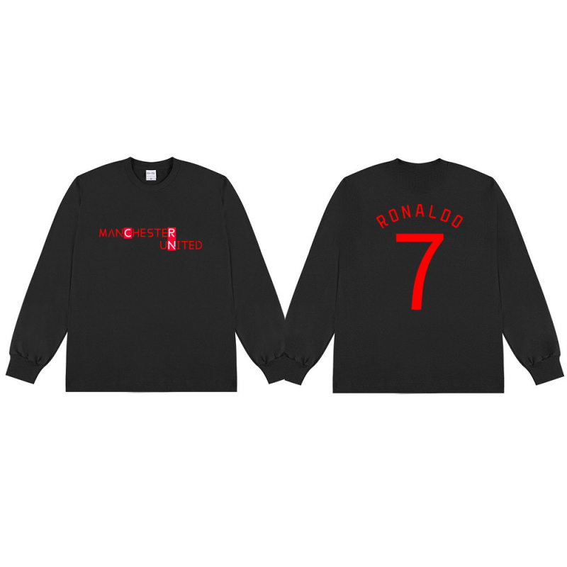 Manchester United Cristiano Ronaldo No. 7, Messi Didn'T Smoke, Pure Cotton Autumn Long-Sleeve T-Shirt Manchester United Cristiano Ronaldo No. 7, Messi Didn'T Smoke, Pure Cotton Autumn Long-Sleeve T-Shirt