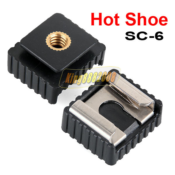 SC-6 Flash Base Flash Hot Shoe Socket Adapter Lamp Holder Bracket Hot Shoe 1 4 Screws