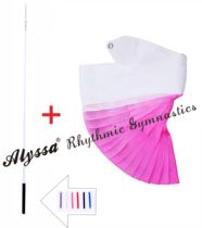 Alyssa专业艺术体操彩带套装-前白过渡款