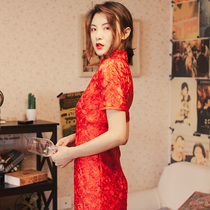 One two custom cheongsam 2020 new improved toast dress demure vintage slim long dress like you