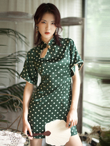One two custom cheongsam women Autumn 2020 new girl slim polo daily dress wild tiger