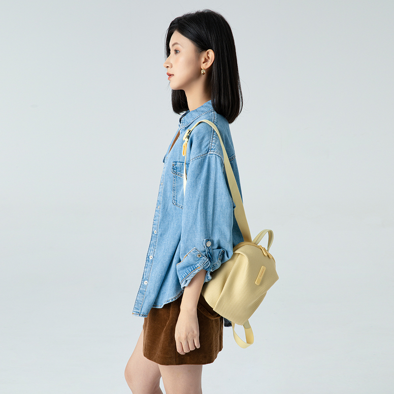 Hebrew Mini Backpack for Women, Small and Lightweight, Suitable for Work, Commuting, College Students, Travel, and Tourism