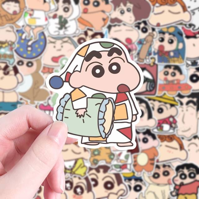 ສະຕິກເກີ Crayon Shin-chan ກາຕູນໜ້າຮັກ 100 ອັນສຳລັບໂທລະສັບມືຖື, ແທັບເລັດ, ກະເປົ໋າ, ກະເປົ໋າ, ສະຕິກເກີຕົກແຕ່ງ, ກັນນ້ຳ.