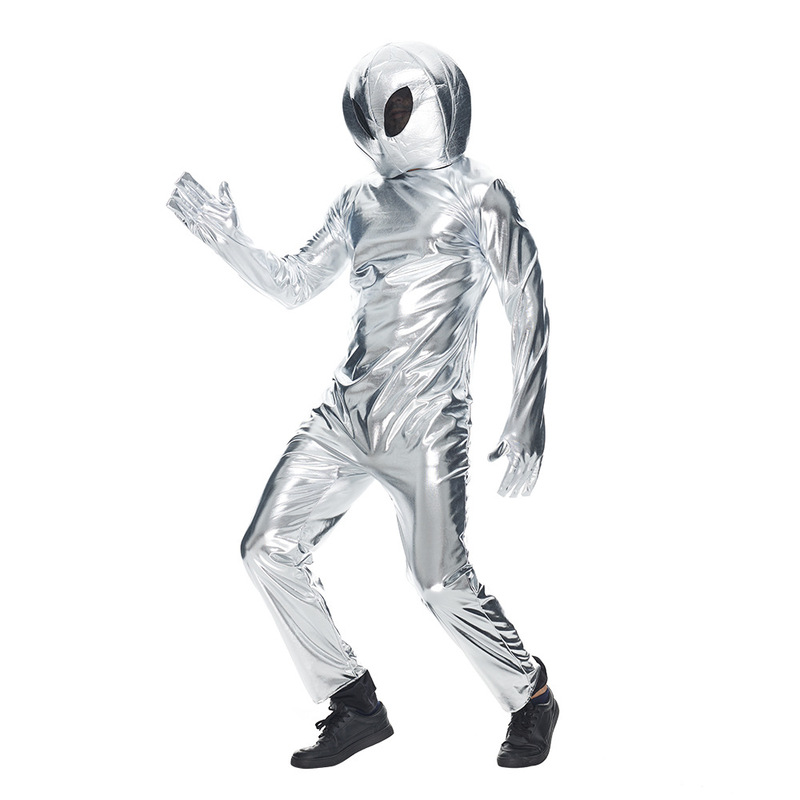 Halloween Funny Ufo Astronaut Costume Cos Alien Jumpsuit for Adults Company Annual Meeting Dance Party