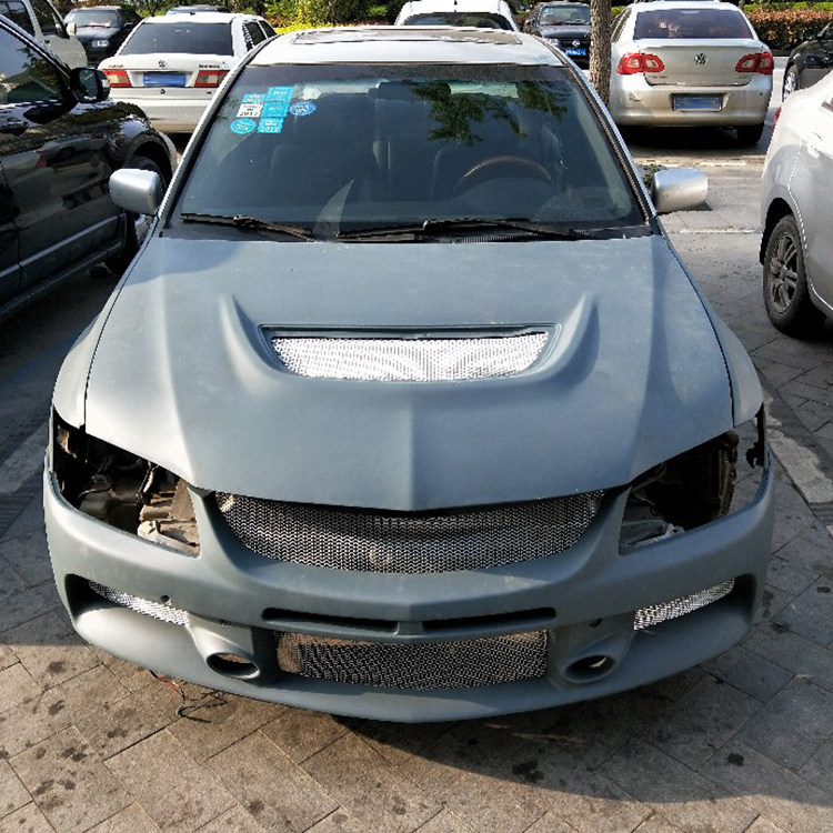 Suitable for Mitsubishi EVO 9th generation resin original car cover Lingshuai 8th generation 9th generation modified carbon fiber hood head cover