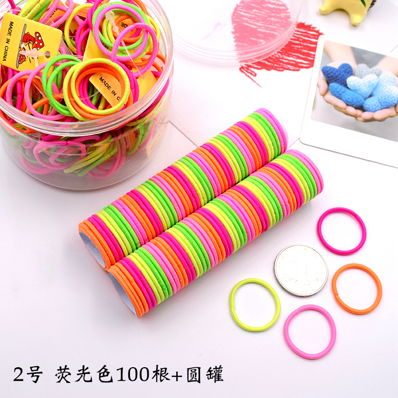 Dây đeo cao su cho trẻ em phụ kiện tóc màu bé thun cao dây tóc trường hợp da cô gái không làm tổn thương tóc buộc đầu dây thừng hộp nhỏ vòng tóc dây buộc tóc cho bé gái