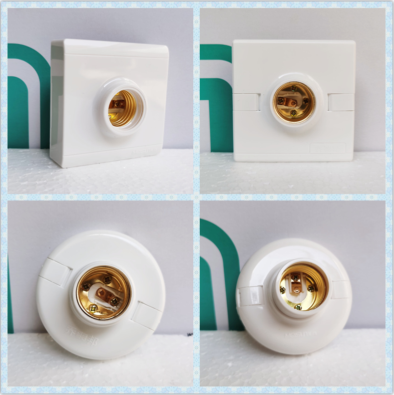 Surface mounted e27 screw lamp holder LED bulb screw lamp holder concealed screw lamp holder household energy-saving lamp base type 86