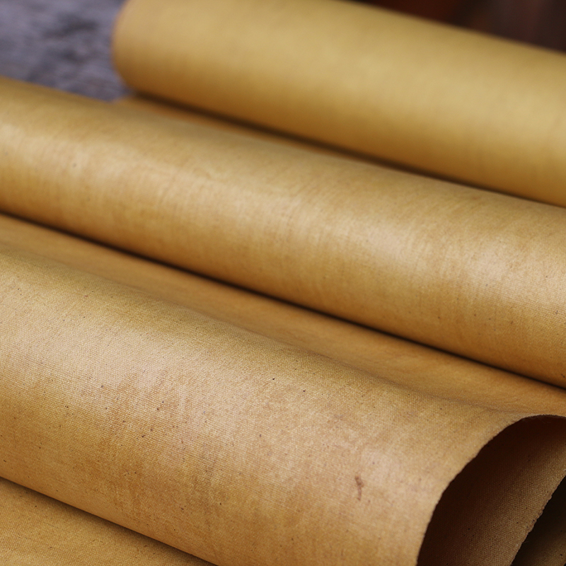 Leaning on the mountain People's Dong Buliang Plant grass wood dyed cotton cloth Partial Hard Cloth Bag China Wind Babe DIY Creative Yellow Cloth