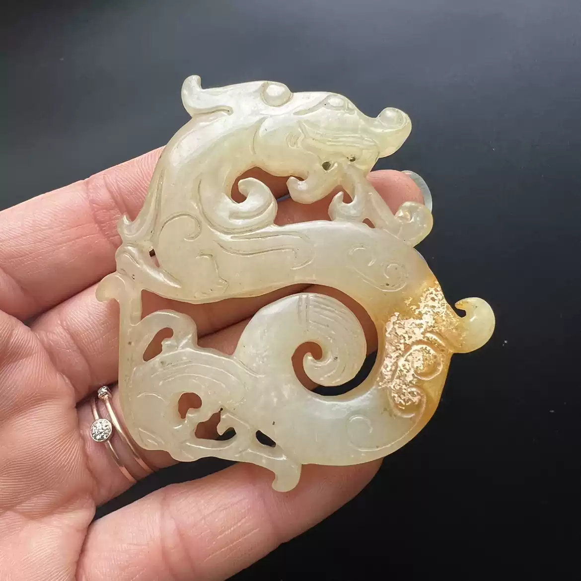 老玉高古玉把件古玩玉器收藏玉石古董玉璧摆件车