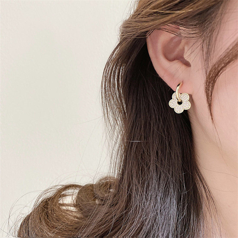 Outleys Clear Cabinet to pick up flowers full of small fresh earrings with tip ear tips