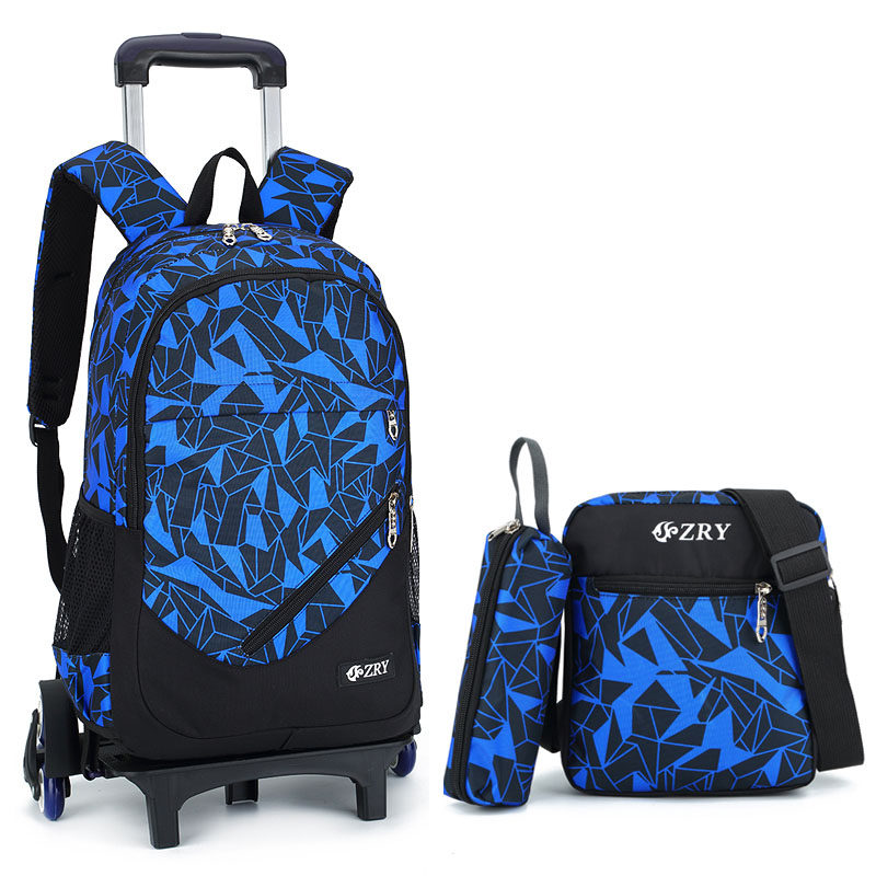 Trolley school bag large capacity boy primary school student 3-4-5-Grade 6 girl plus size hand pull detachable dual-use