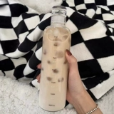 Шкала времени стекло женское высокое значение, простое и прозрачное взятие, портативная большая вместимость, выпить водяную чашку