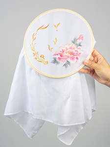 Embroidery Bridge Scene with Overlapping Shadows, Fragrant Floating Flowers, Butterfly Shadows, Cloud-Catching, and Beau
