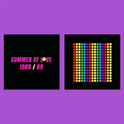 Retro 80s psychedelic trampoline electronic music stickers poster steam posters decorative Korean style cards