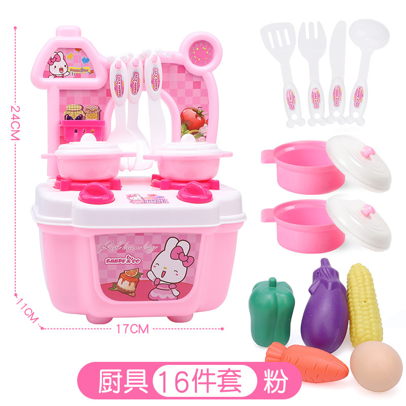 Đồ chơi trẻ em Bắc Mỹ chơi đồ chơi nhà bếp 1-2-3 tuổi trai và gái nấu cơm nấu cơm mô phỏng bộ đồ ăn đồ chơi trí tuệ cho bé