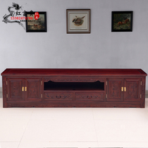 Mahogany TV cabinet African rosewood with door storage cabinet combination full solid wood TV background multifunctional low cabinet