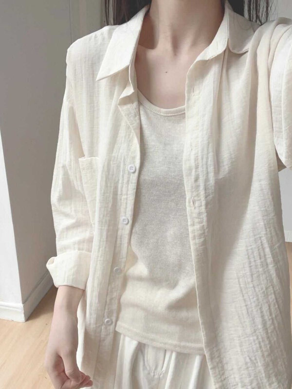 Plus Size Linen Shirt for Women, Spring and Summer New Design, Casual Loose Blouse, Cotton and Linen Sun Protection Shirt Plus Size Linen Shirt for Women, Spring and Summer New Design, Casual Loose Blouse, Cotton and Linen Sun Protection Shirt