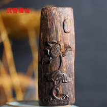 Natural old material Dalacan agarwood play piece with shape carved pendant flower bird Guanyin Buddha pendant submerged grade original